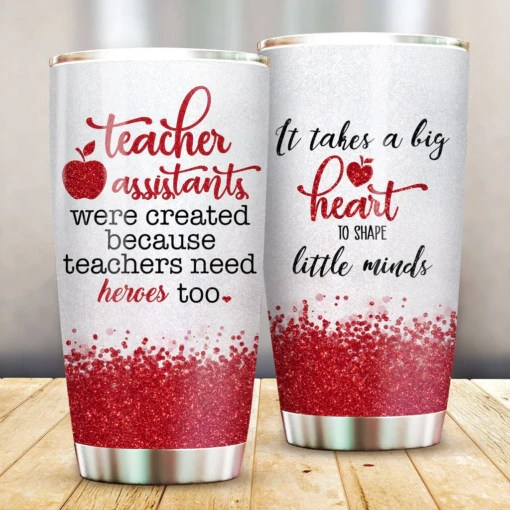 Travel Tumbler For Teacher Assistants Teacher Need Heroes Unique Gifts For Back To School Christmas 20oz Novelty Cup