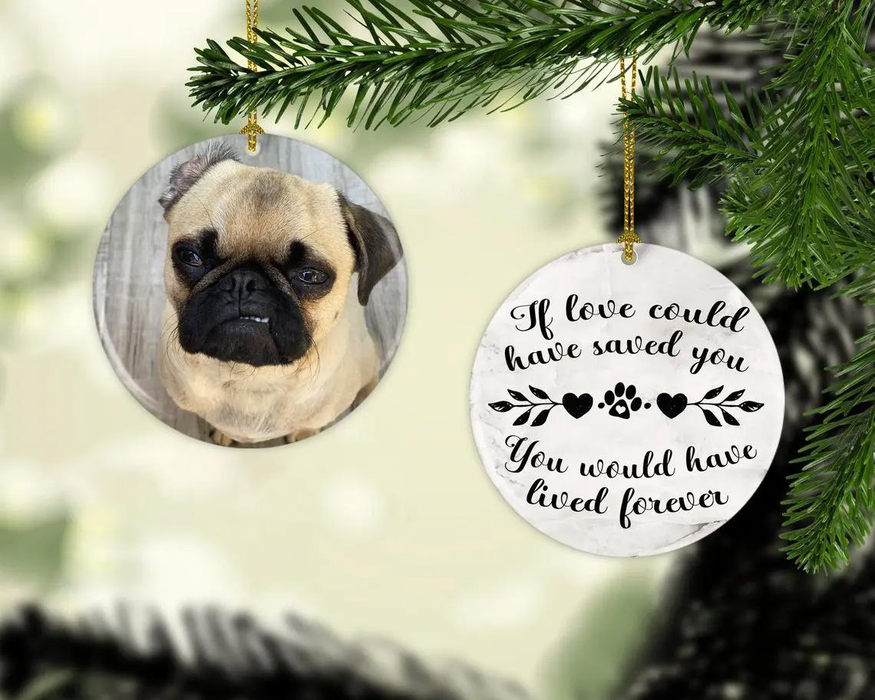 Personalized Memorial Ornament For Pet Loss Lover In Heaven You Would Have Lived Forever Custom Photo Funeral Gifts