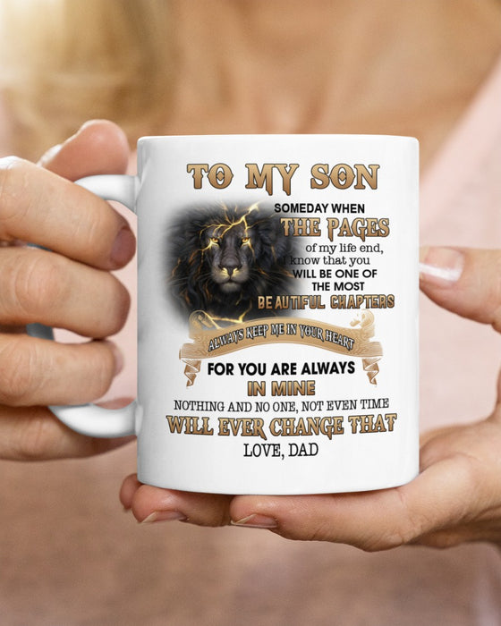 Personalized To My Son Coffee Mug From Mom Dad Lion You Will Be Beautiful Chapters
 Custom Name White Cup Birthday Gits