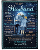 Personalized To My Husband Fleece Blanket From Wife Old Couple Together I'M Proud Of You Customized Blanket