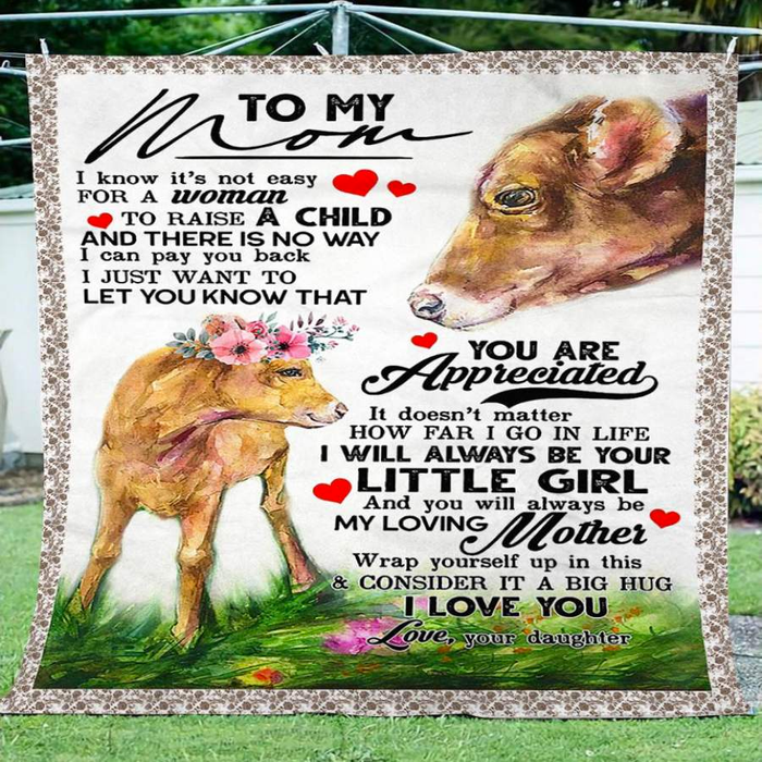 Personalized Fleece Blanket To My Mom On Mothers Day Flower Deer Sherpa Blankets Custom Name