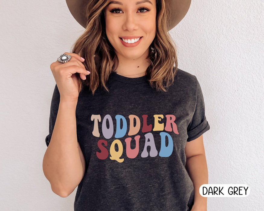 Funny T-Shirt For Teacher Appreciation Toddler Squad Childhood Educator Gifts For Back To School Women Shirt