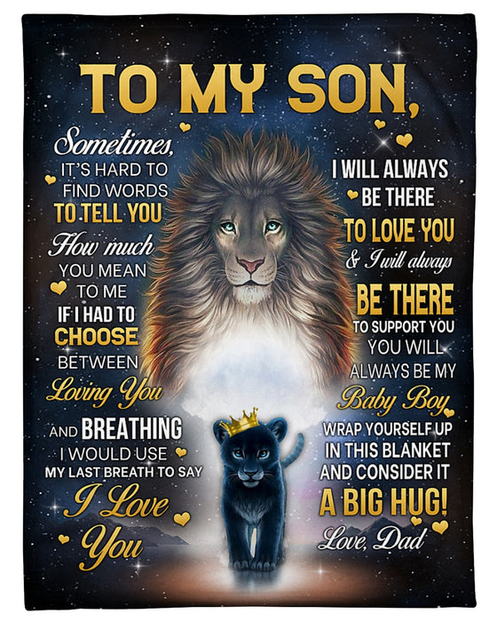 Personalized To My Son Blanket From Mom Dad Custom Name Lion How Much You Mean To Me Gifts For Birthday Christmas