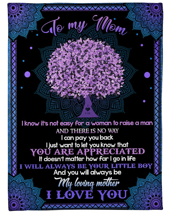 Personalized Fleece Blanket For Mom Customized Gift For Mother's day Birthday Christmas Thanksgiving