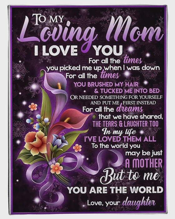 Personalized To My Mom Blanket From Daughter For All The Dreams That We Have Shared Colorful Flower Printed