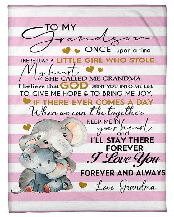 Personalized To My Grandson Fleece Blanket From Grandma Stay There Forever Great Customized Blanket For Birthday Christmas ThanksgivingSherpa Fleece Blanket