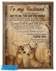 Personalized Deer Fleece Blanket for Husband From Wife You Are The World Romantic Quotes Custom Names