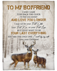 Personalized To My Boyfriend Blanket From Girlfriend Hunting Couple Snow Forest Romantic Custom Name Gifts For Christmas