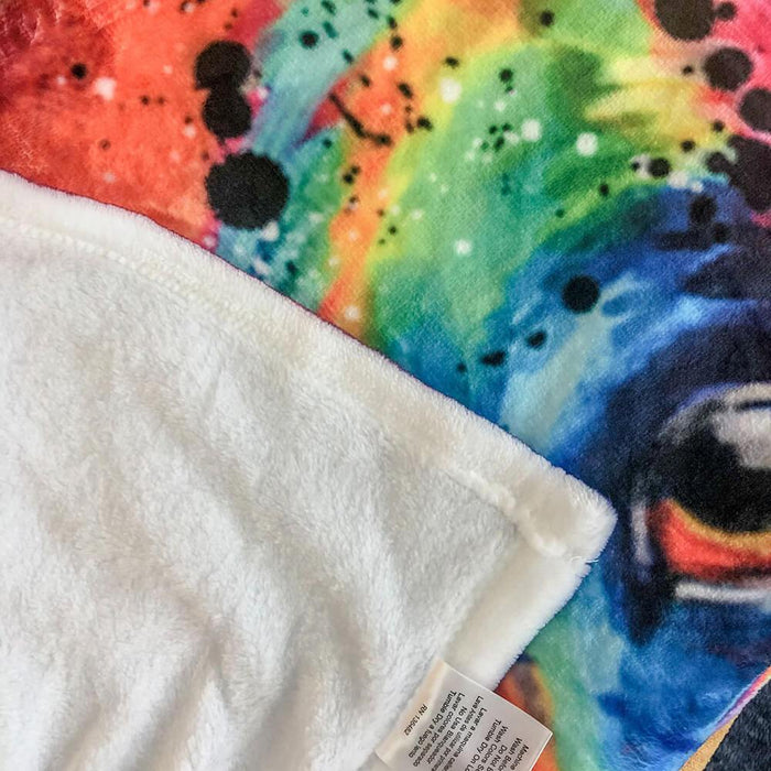 Personalized Rainbow Water Color Blanket To My Grandma Happiness Is Being A Nana From Grandkids Custom Name