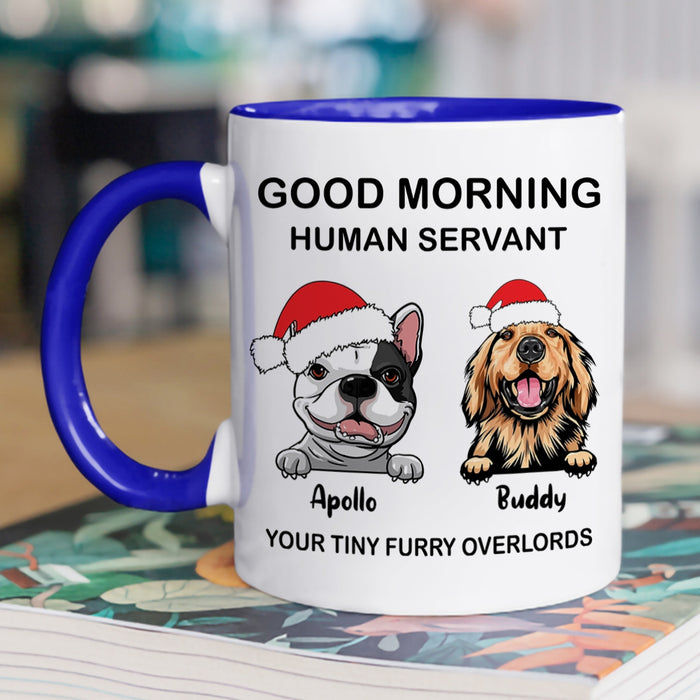 Personalized Coffee Mug Gifts For Dog Lovers Human Servant Your Tiny Furry Overlords Custom Name Accent Cup For Birthday