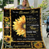 Personalized To My Stepmom Blanket Life Gave Me Gifts Of You Sunflowers Custom Name Gifts For Stepfamily Day Birthday
