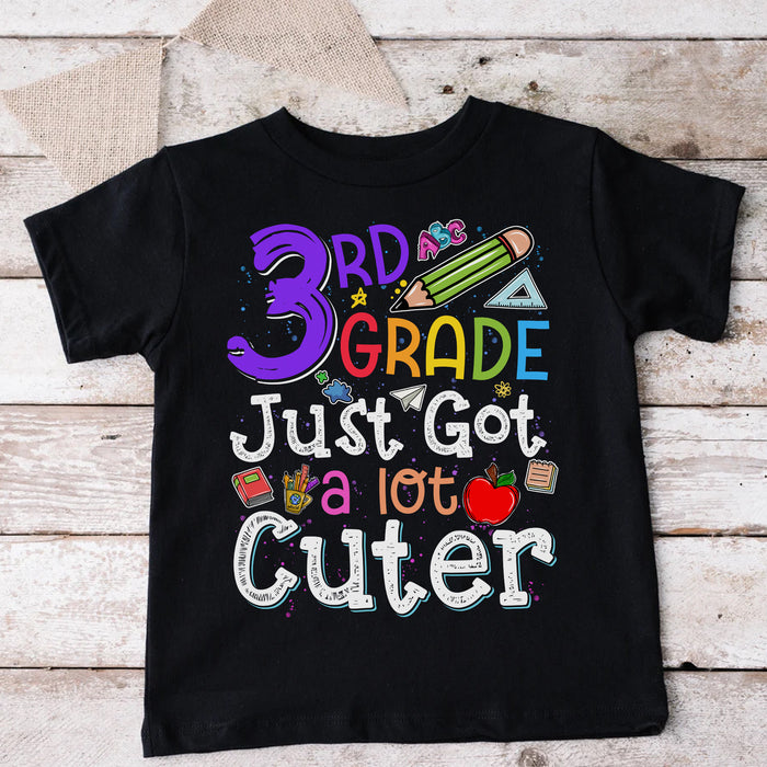 Personalized T-Shirt For Kids Just Got A Lot Cuter School Supplies Print Custom Grade Level Back To School Outfit