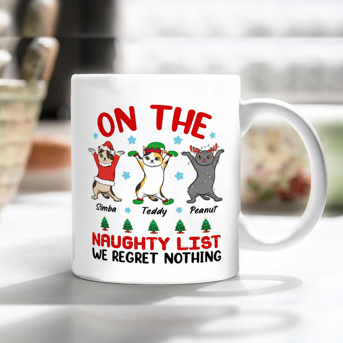 Personalized Coffee Mug Gifts For Cat Owners We Regret Nothing Funny Cats Custom Name White Cup For Christmas