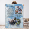 Personalized Fishing Memorial Fleece Blanket For Loss Of A Fisherman Gone Fishing Customized Photo Name & Year