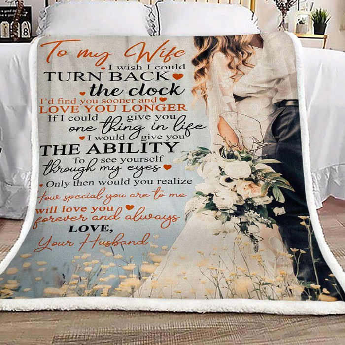 Personalized Wedding Blanket To My Wife I'D Find You Sooner Sweet Bride & Groom Blanket For Valentines Custom Name