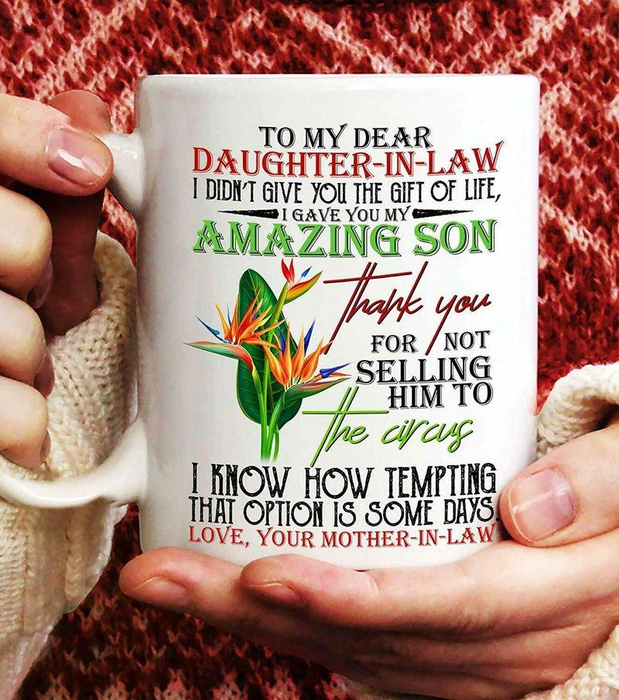 Personalized Coffee Mug Gifts For Daughter In Law Bird Of Paradise Option Some Days Custom Name White Cup For Christmas