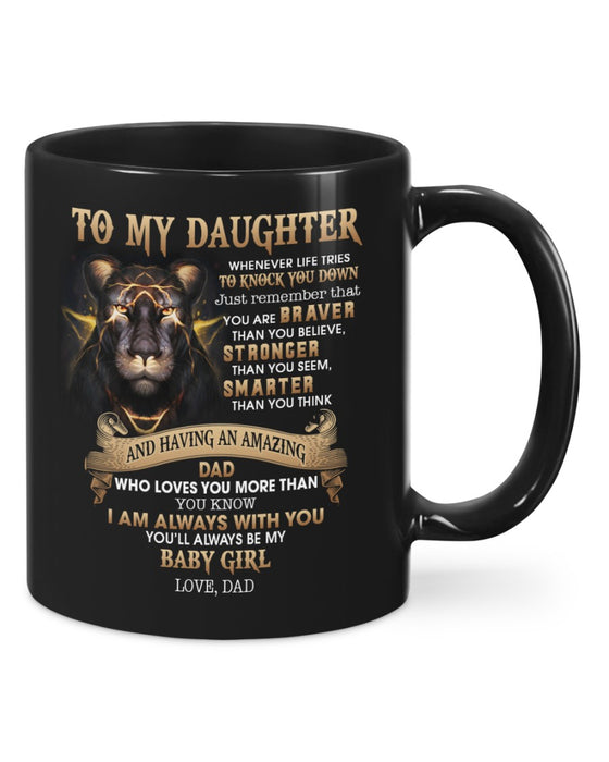 Personalized To My Daughter Coffee Mug You Smarter Than You Think Custom Name Black Cup Gifts For Birthday Christmas