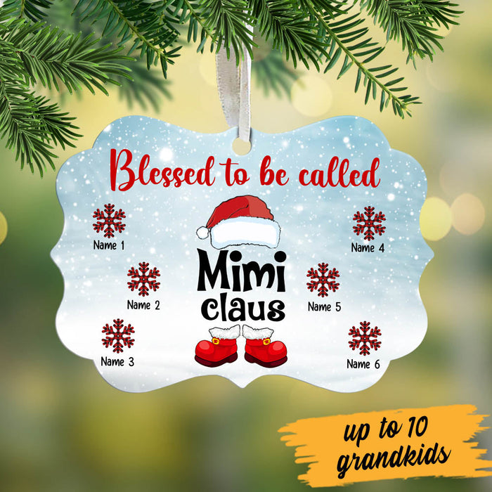Personalized Ornament For Grandmother From Grandkids Blessed Be Called Claus Snowflakes Custom Name Gifts For Christmas