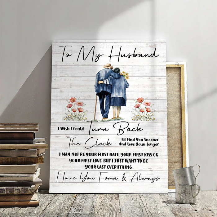 Personalized To My Husband Canvas Wall Art From Wife Old Couples I May Not Be Your First Date Custom Name Poster Prints