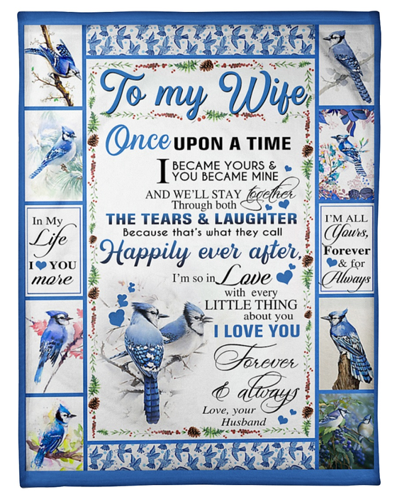 Personalized To My Wife Blanket From Husband I'M So In Love With Every Little Thing About You Print Romantic Bird Couple