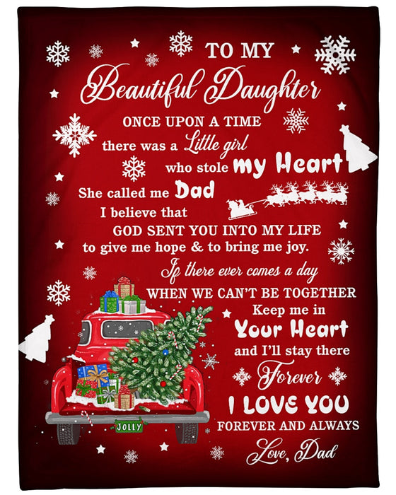 Personalized To My Daughter Blanket From Mom Dad Snowflakes God Sent You Into My Life Custom Name Gifts For Birthday