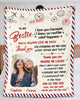Personalized To My Bestie Sister Blanket Air Mail Letter When Times Get Hard Custom Name & Photo Gifts For Christmas