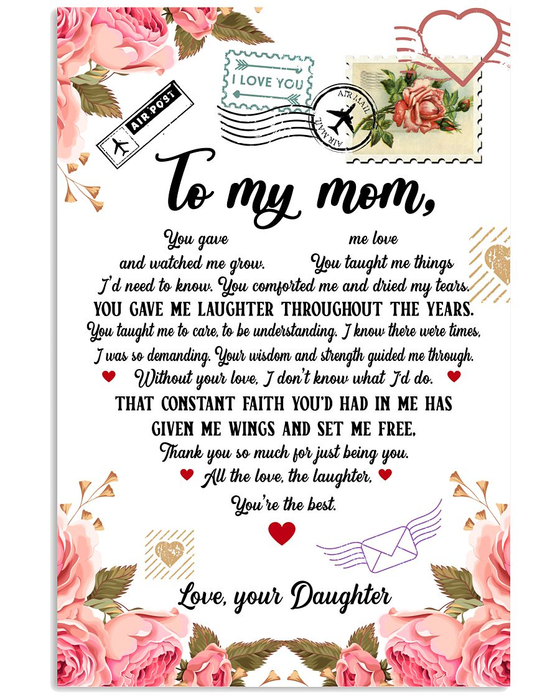 Personalized Canvas Wall Art For Mom From Kids You Gave Me Laughter Throughout Year Custom Name Poster Prints Home Decor