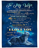 Personalized To My Wife Blanket From Husband The Day I Met You I Found My Missing Piece Wolf Couple Printed