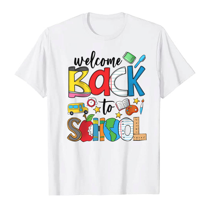 Classic T-Shirt For Teacher Welcome Back To School Supplies Shirt Gifts Ideas For Women For Back To School