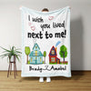 Personalized To My Bestie Sister Blanket From BFF Friend I Wish You Lived Next To Me Custom Name Gifts For Christmas