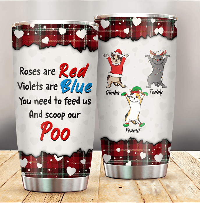 Personalized Tumbler Gifts For Cat Lovers You Need To Feed Us Funny Cats Custom Name Travel Cup For Birthday Christmas