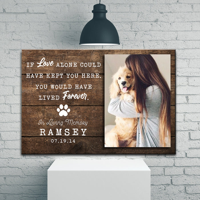 Personalized Memorial Gifts Canvas Wall Art For Loss Of Cat Dog Vintage You Would Have Lived Forever Custom Name & Photo