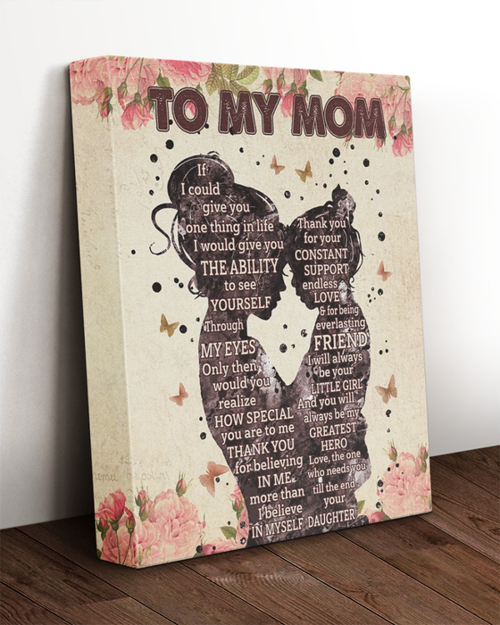 Personalized Canvas Wall Art For Mom From Daughter Would Give The Ability To See Yourself Custom Name Poster Home Decor