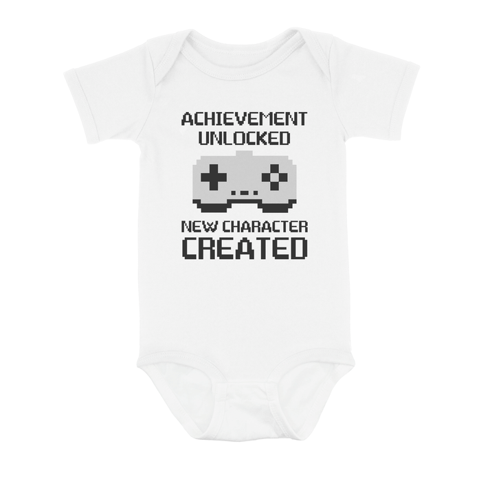 Onesie for Baby Video Game Onesies Achievement Unlocked New Character Created