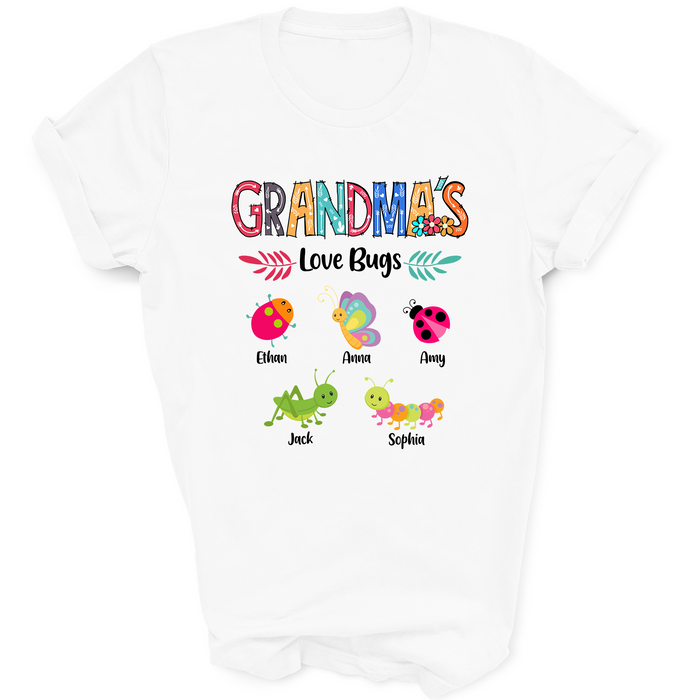 Personalized Shirt For Grandma Custom Grandkids Name Gifts For Mother's Day