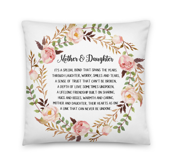 Personalized To My Daughter Square Pillow From Mom Mother And Daughter It's A Special Bond Custom Name Sofa Cushion
