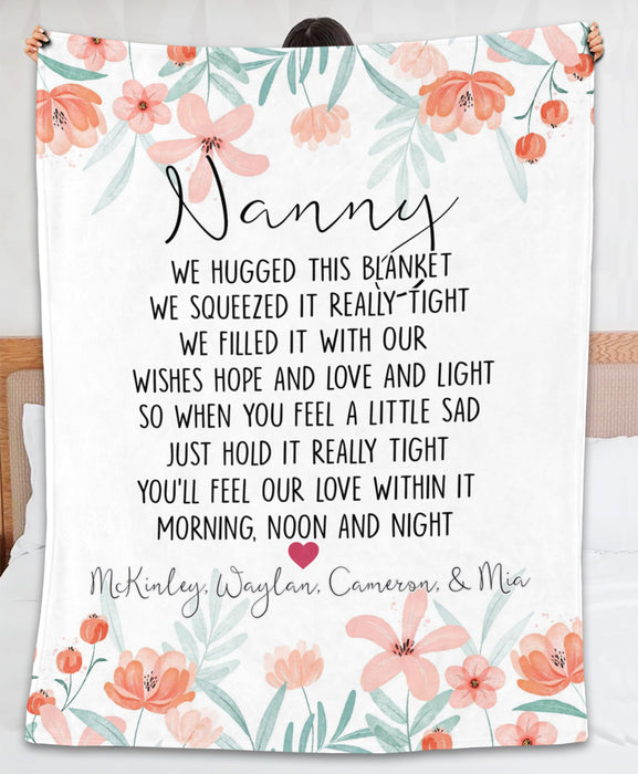 Personalized To My Grandmother Blanket From Grandchildren You'll Feel Our Love Within It Custom Name Gifts For Christmas