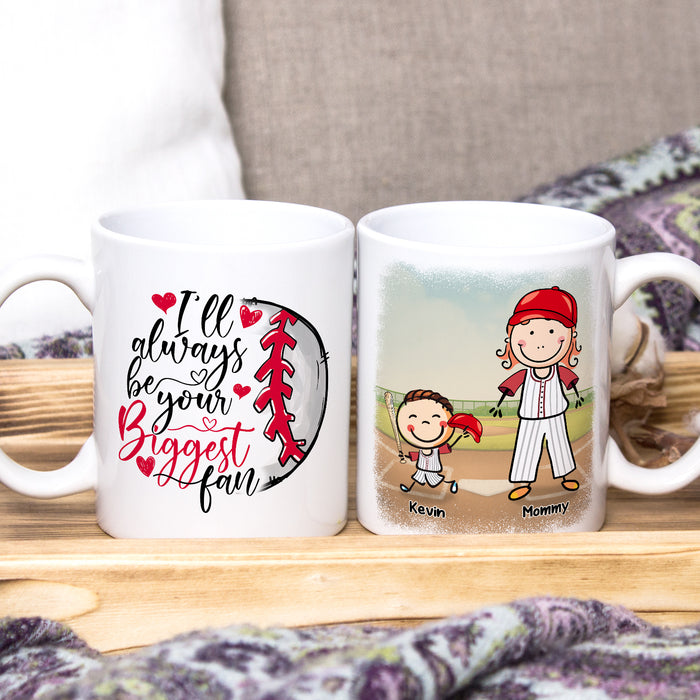 Personalized Ceramic Coffee Mug For Baseball Lovers To Son Daughter Always Be Cute Kid Print Custom Name 11 15oz Cup