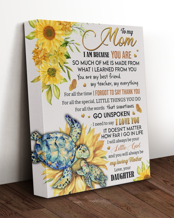 Personalized Canvas Wall Art For Mom From Kids All The Time I Forgot Say Thank You Custom Name Poster Prints Home Decor