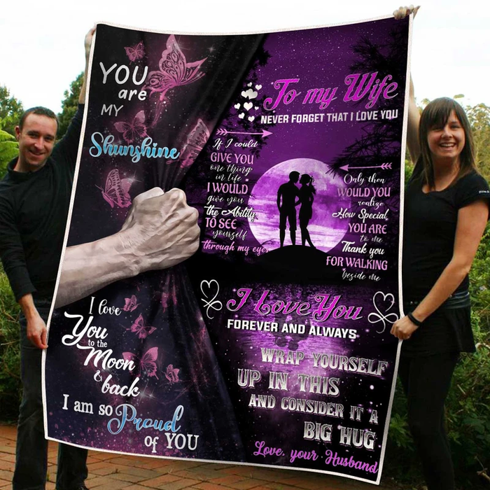 Personalized To My Wife Blanket From Husband If I Could Give You One Thing In Life Fist Hand Pulling Romantic Couple