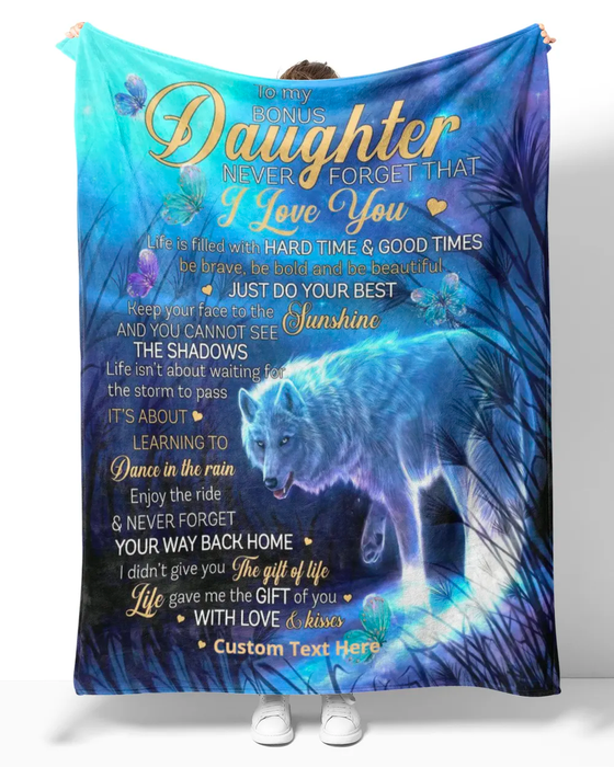Personalized To My Stepdaughter Blanket From Step Mom Dad Never Forget Your Way Back Home Custom Name Gifts For Birthday