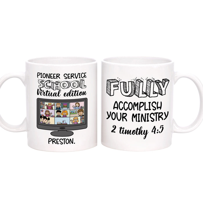 Novelty Back To School Mug Pioneer Service School Virtual Edition Custom Name 11 15oz Ceramic Coffee Cup