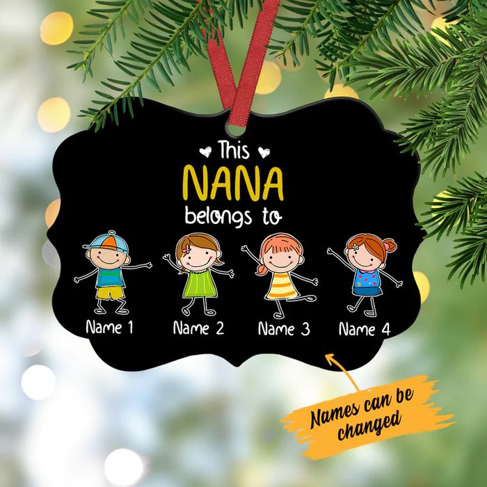 Personalized Ornament For Grandma From Grandkids This Grandma Belongs To Cute Custom Name Gifts For Christmas