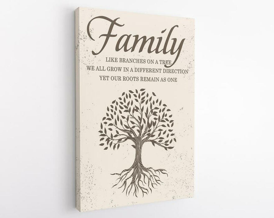 Family Tree Canvas Like Branches On A Tree  Canvas Vertical Poster No Frame Full Size