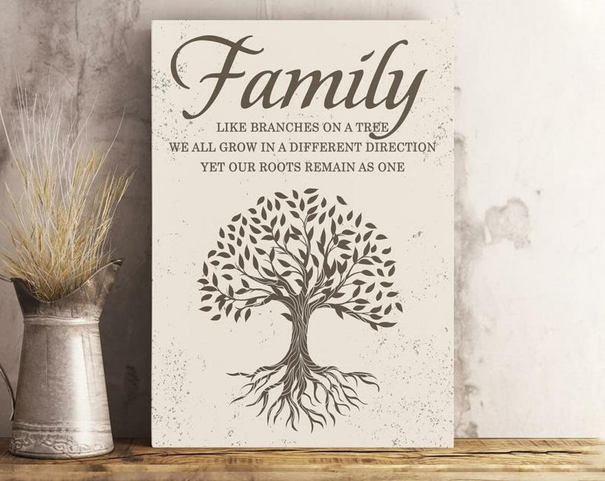 Family Tree Canvas Like Branches On A Tree  Canvas Vertical Poster No Frame Full Size
