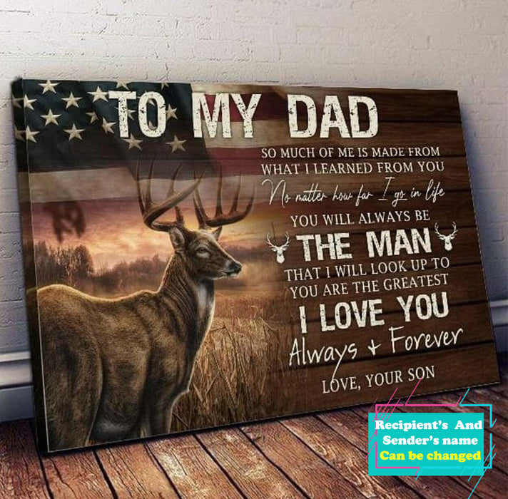 Personalized Poster For Dad You Will Always Be The Man Father's Day Canvas Horizontal Frame Poster No Frame