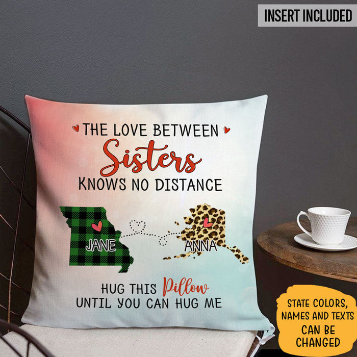 Personalized Square Pillow For Friends Besties Hug This Tight Until You Hug Me Custom Name Sofa Cushion Christmas Gifts