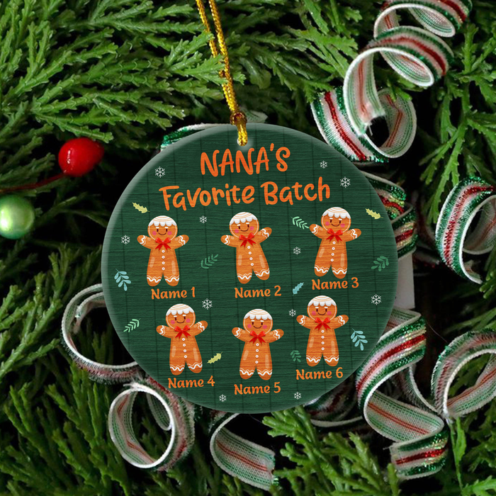 Personalized Ornament For Grandmother From Grandkids Nana’s Favorite Batch Gingerbread Custom Name Gifts For Christmas