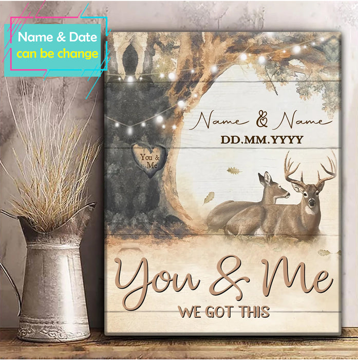 Personalized Poster For Couple You and me We got this Vertical Frame Poster No Frame