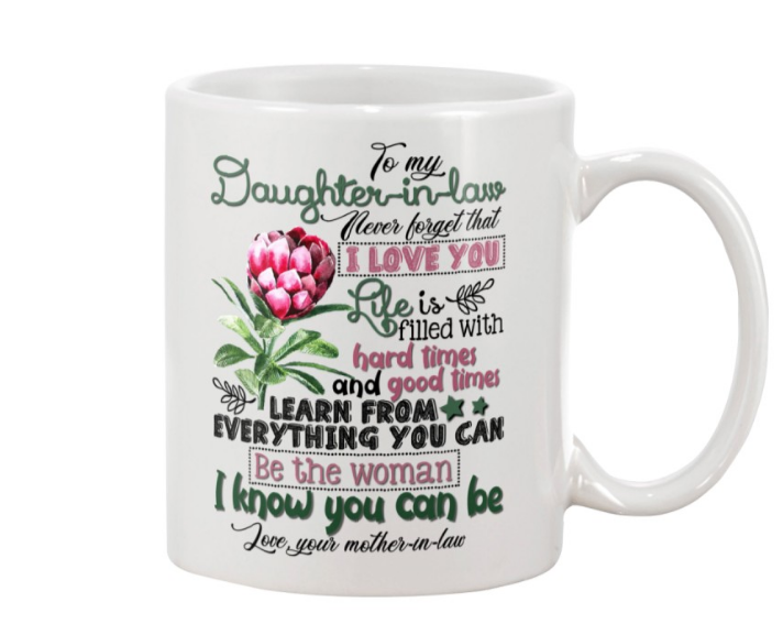 Personalized Coffee Mug Gifts For Daughter In Law Protea Life Is Filled Hard Time Custom Name White Cup For Christmas